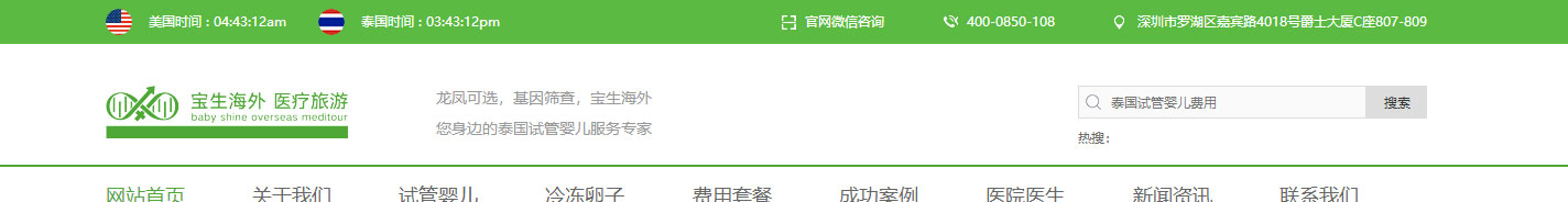 寶生海外網站設計效果圖 洛壹網絡網站案例
