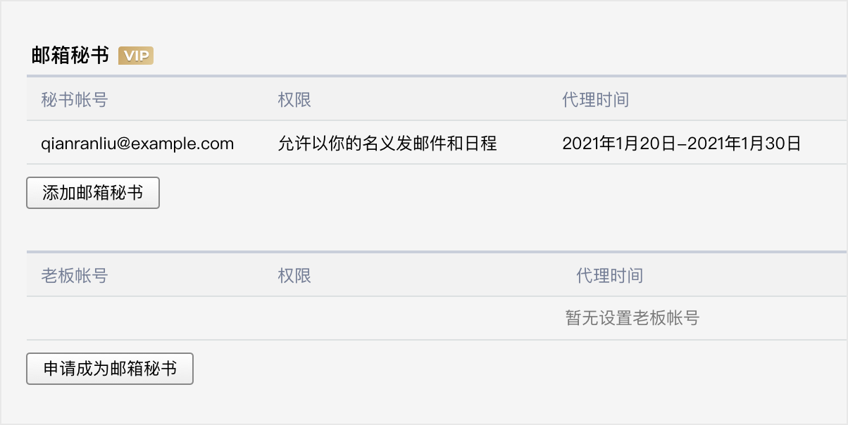 騰訊企業郵箱-設置郵箱秘書代管理郵箱和查詢郵件使用詳情等功能 