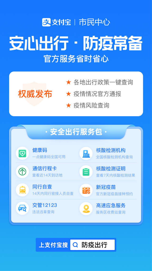 小程序“通信大數據行程卡”上線支付寶，行程卡展碼更快捷！